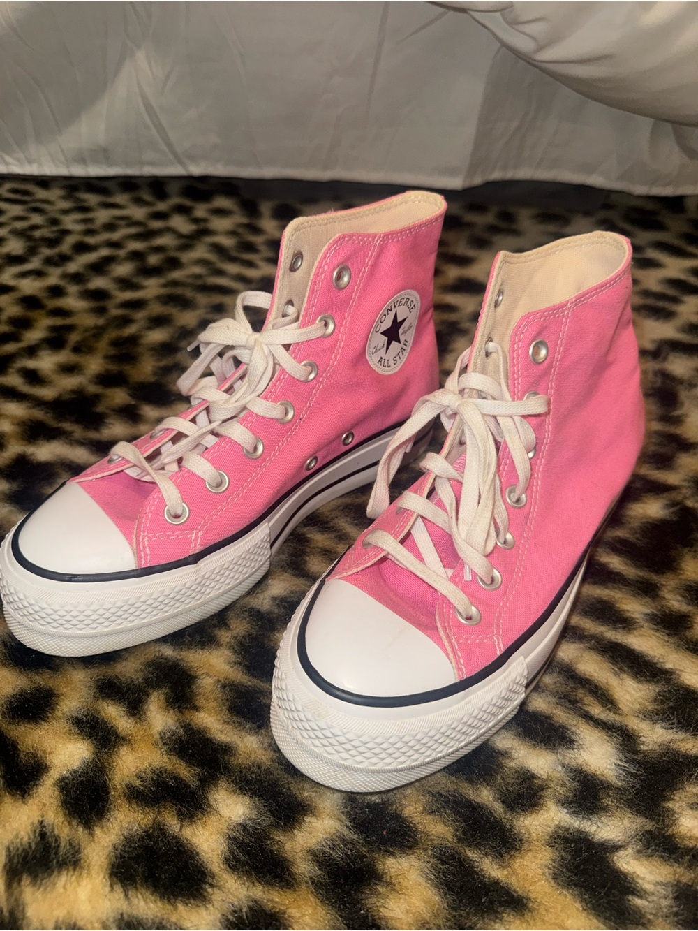 Converse Pink High Top Canvas Sneakers